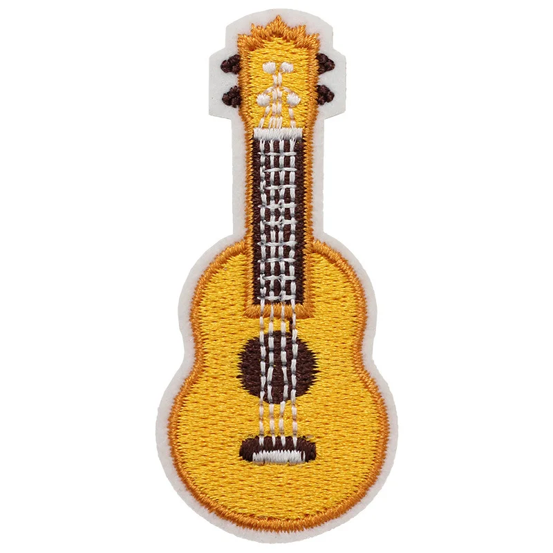 Vibrant embroidered guitar patch AS-007 2 Vibrant embroidered guitar patch AS-007 - Image 2