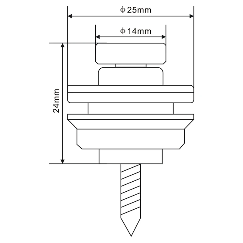 Chrome Metal Guitar Strap Locks for Electric Bass 6 Chrome Metal Guitar Strap Locks for Electric Bass - Image 6