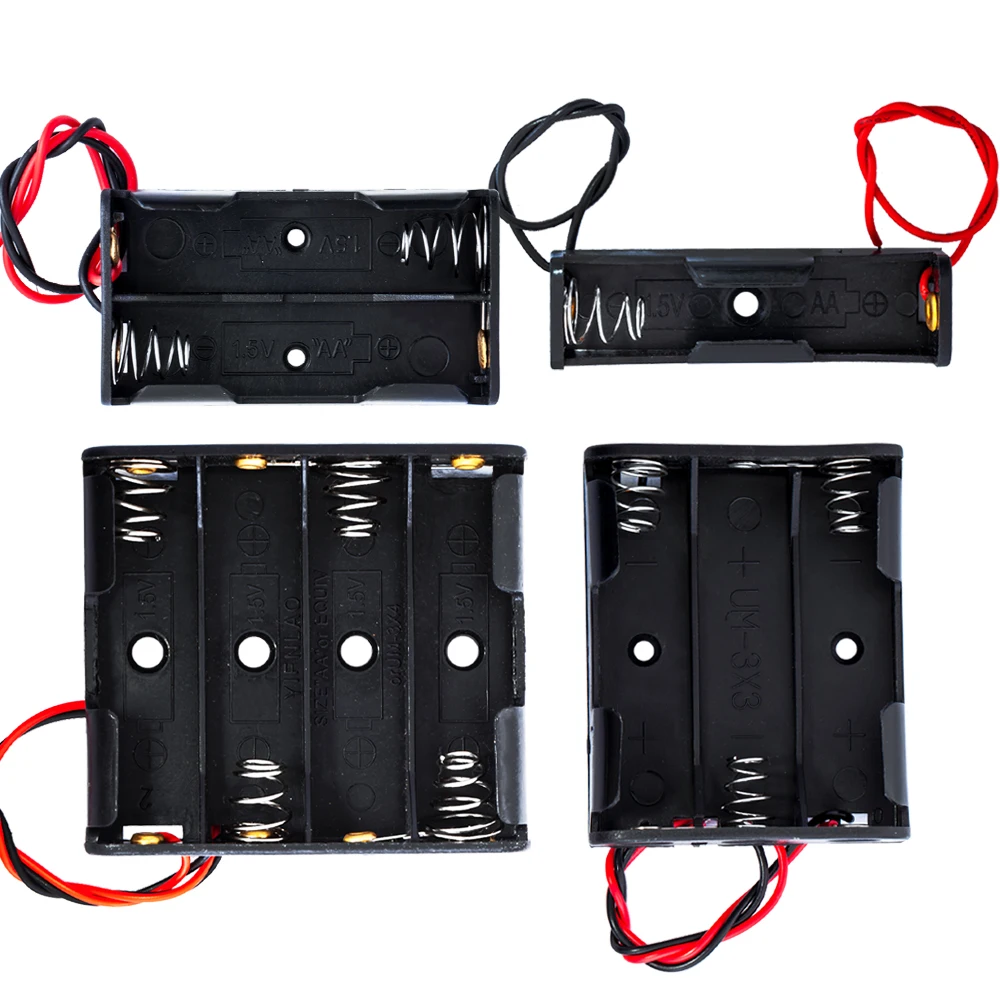 Black AA Battery Storage Case with Metal Springs 6 Black AA Battery Storage Case with Metal Springs - Image 6