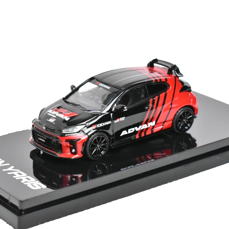 Toyota GR Yaris 1:64 Diecast Model Black & Red Graphics 1 Toyota GR Yaris 1:64 Diecast Model Black & Red Graphics