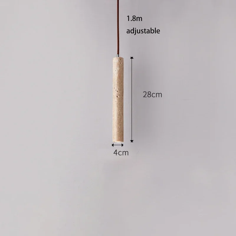 Japanese-Inspired LED Pendant Lamp in Yellow Travertine 7 Japanese-Inspired LED Pendant Lamp in Yellow Travertine - Image 7