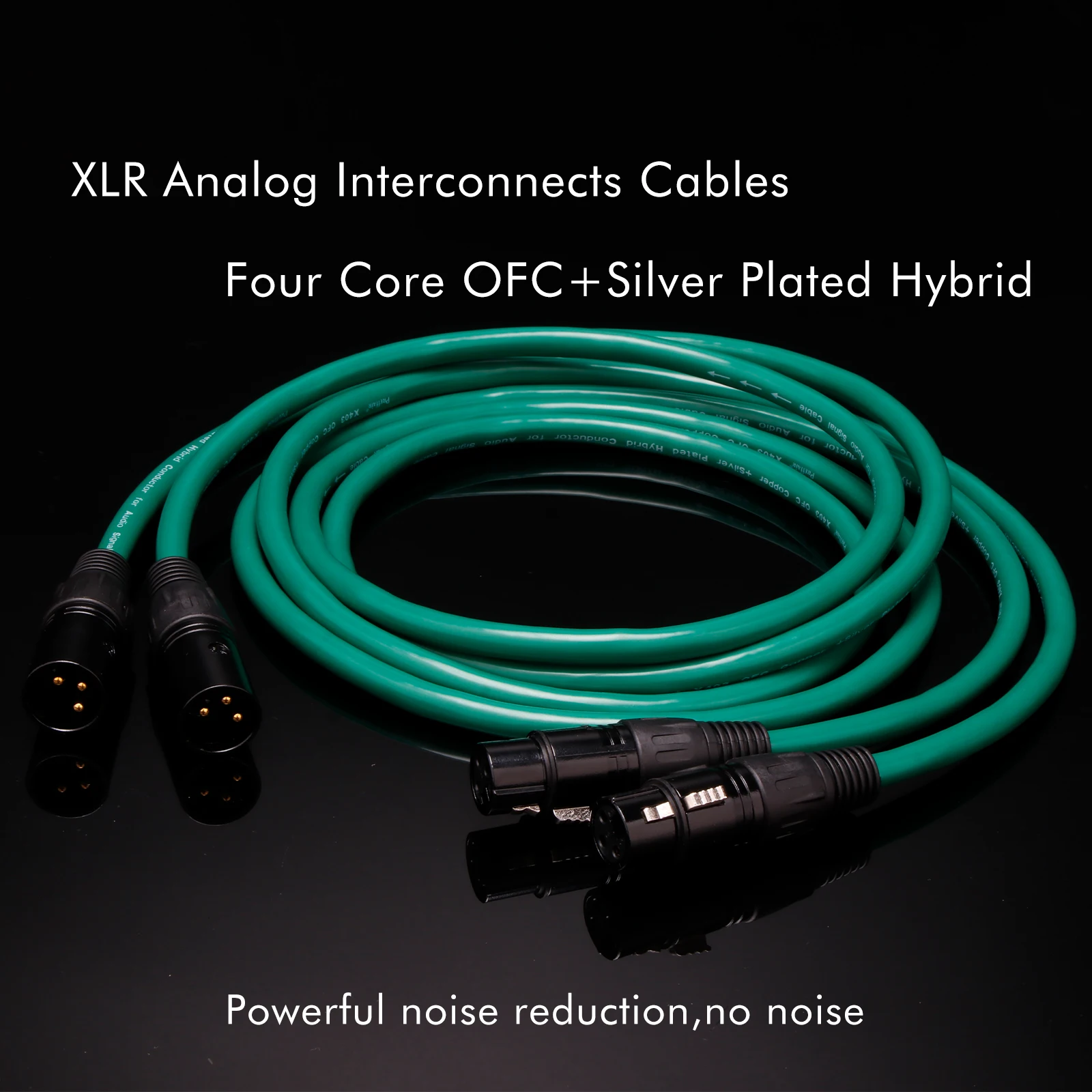 Vibrant Green Professional XLR Audio Cable 2 Vibrant Green Professional XLR Audio Cable - Image 2