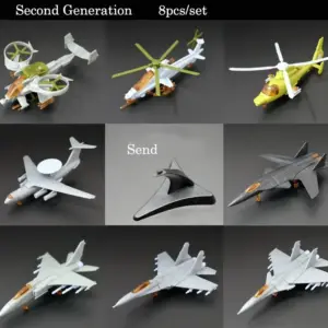 Military Aircraft Model Set 8PCS 1:150 Scale 9 S1620b00ace6b41a8bd722230c998616bx