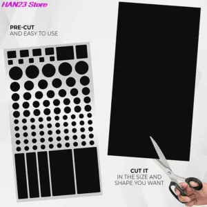 Black PVC Light-Blocking Sticker Sheet for Electronics 9 S1646bf26682349368d7e059fe4c7616aq