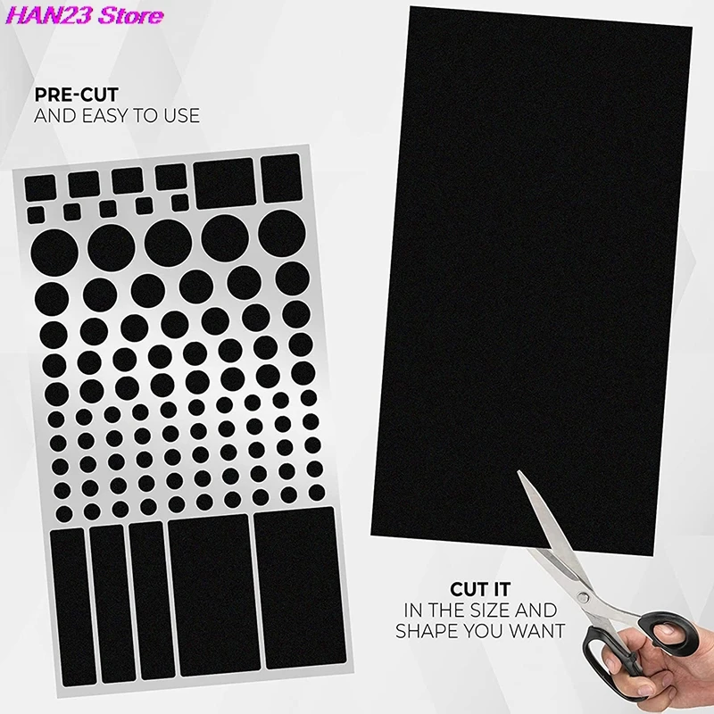 Black PVC Light-Blocking Sticker Sheet for Electronics 2 Black PVC Light-Blocking Sticker Sheet for Electronics - Image 2