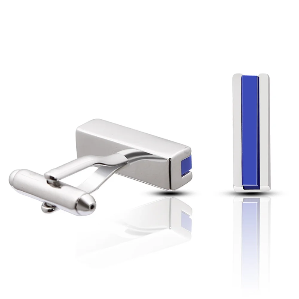 Modern Men's Rectangular Cufflinks with Bold Color Contrasts 3 Modern Men's Rectangular Cufflinks with Bold Color Contrasts - Image 3