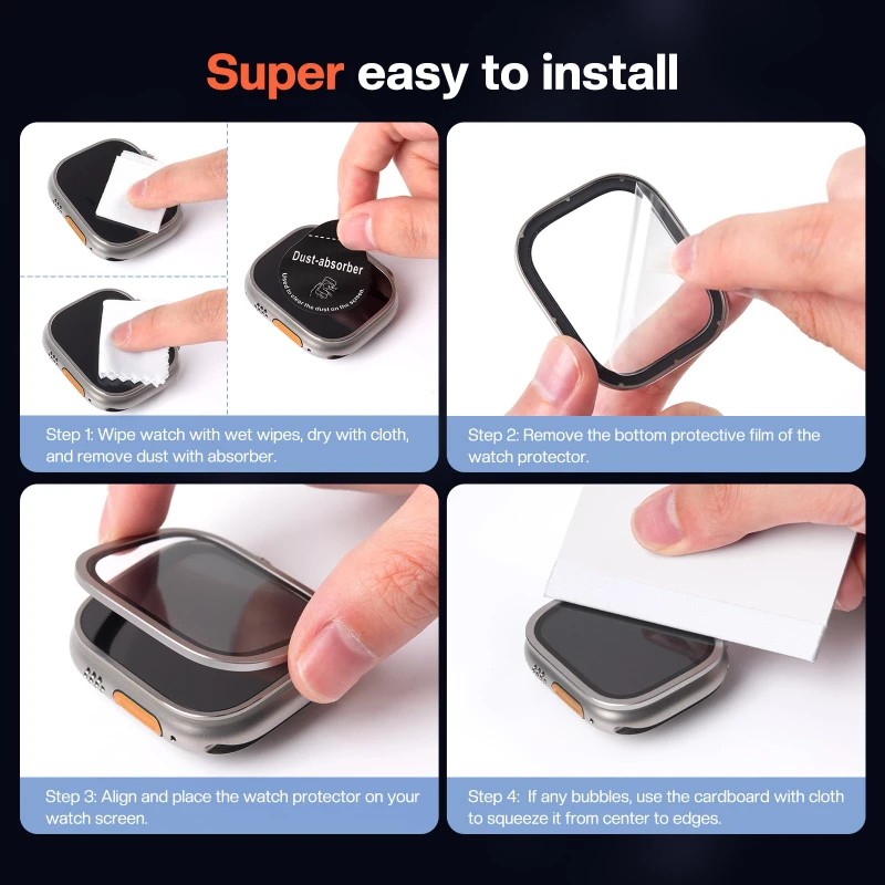 Apple Watch Ultra 2 & 3 49mm Screen Protectors 5 Apple Watch Ultra 2 & 3 49mm Screen Protectors - Image 5