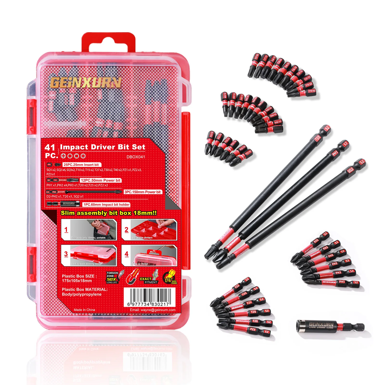 Professional Impact Screwdriver Bit Set 41 pcs 1 Professional Impact Screwdriver Bit Set 41 pcs