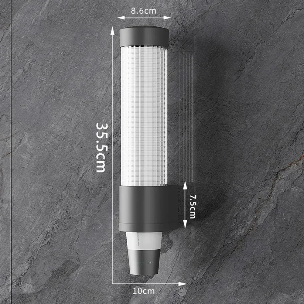 Modern Wall-Mounted Cup Dispenser in White or Black 7 Modern Wall-Mounted Cup Dispenser in White or Black - Image 7