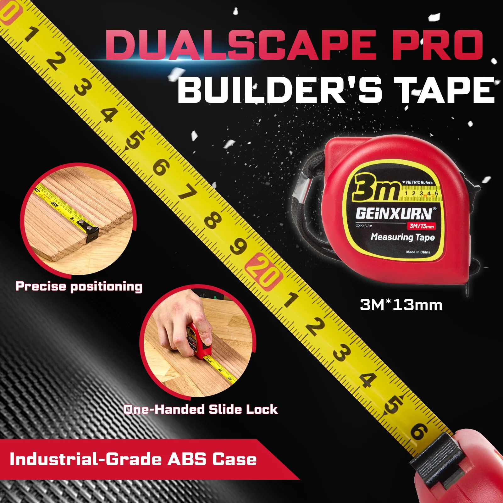 3M 3-Meter Dual-Scale Tape Measure with Lock 4 3M 3-Meter Dual-Scale Tape Measure with Lock - Image 4