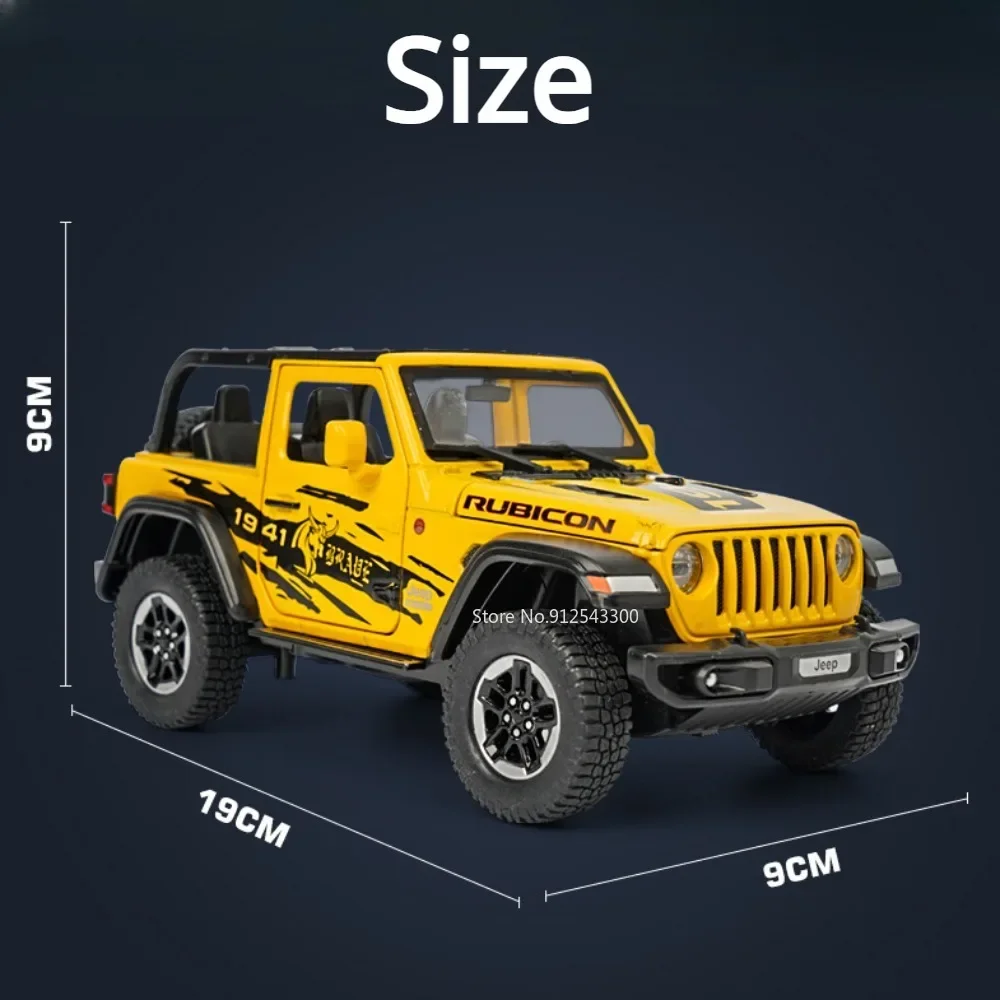 Vibrant Yellow Wrangler Rubicon Diecast Model 5 Vibrant Yellow Wrangler Rubicon Diecast Model - Image 5