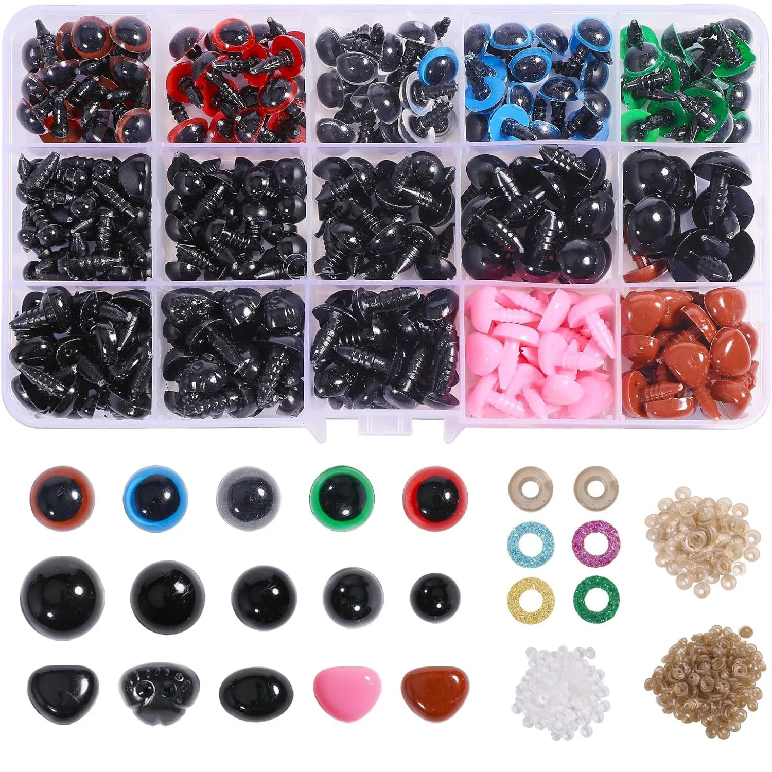 600 Black Plastic Safety Eyes for Crafts 1 600 Black Plastic Safety Eyes for Crafts