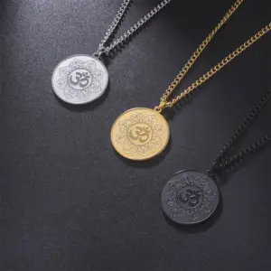 Elegant Gold Lotus Aum Pendant Necklace 12 S16fb8f885ae2422e908165faf1fb0c7ah