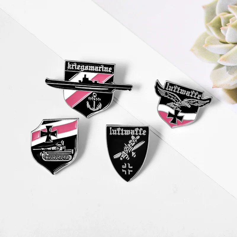 Military Reproduction Pin Set with Enamel Emblems 2 Military Reproduction Pin Set with Enamel Emblems - Image 2