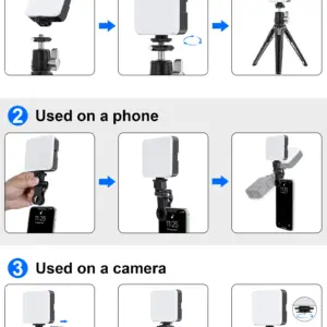 WEYLLAN Portable LED Light for Cameras 10 S17de80b6bdcb4f538337f986521eeed2c