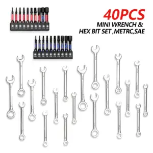 Precision Mini Wrench and Hex Bit Set 17 S1839175743da47f0baafb6aa5049d32bh
