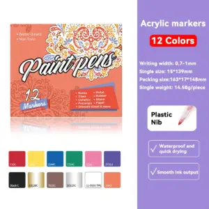 Vibrant Acrylic Marker Set for Artists 16 S1872870b98124278a96008f87e5b4eccn