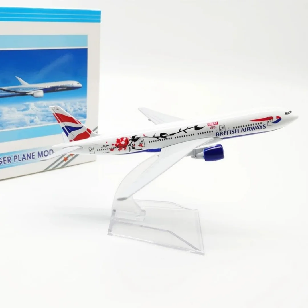 British Plum Blossom Airways B777 Diecast Model 4 British Plum Blossom Airways B777 Diecast Model - Image 4
