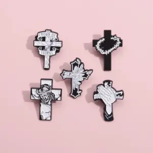 Christian Black and White Brooch Collection 14 S187880611cb143b4b4fbd742d8d743f5Y