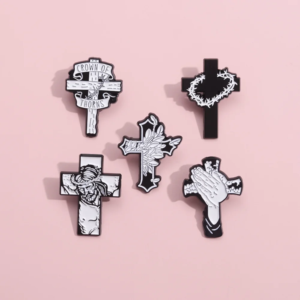 Christian Black and White Brooch Collection 5 Christian Black and White Brooch Collection - Image 5