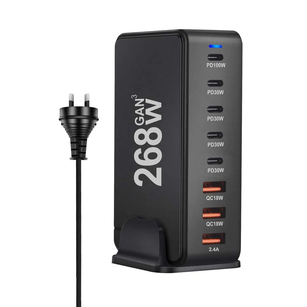 Desktop GaN Fast Charger 268W/240W with Multiple USB Ports 9 Desktop GaN Fast Charger 268W/240W with Multiple USB Ports - Image 9