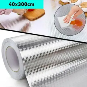 Metallic Adhesive Wall Paper for Kitchen