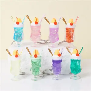 Creative Cherry Ice Cream Cup Keychain in Colors 14 S18daafcd5a564fadb04217389df6505b7