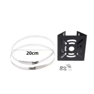 Universal outdoor pole mount bracket for surveillance cameras 11 S195637abae3d488598292f2d43d49adf2