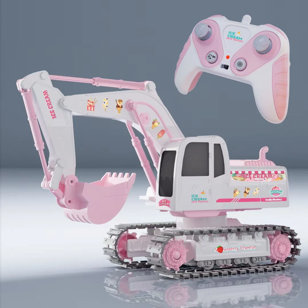 Pink RC Excavator for Kids 1/24 Scale 5 Pink RC Excavator for Kids 1/24 Scale - Image 5