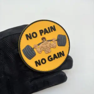No Pain No Gain PVC Fitness Patch 3.15 Inch 10 S199f1a72628a435a8cea88890c8ca38a6