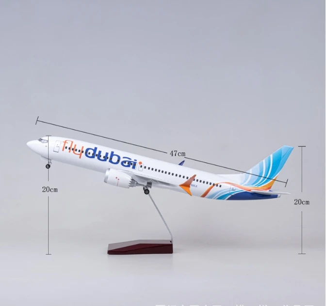 Dubai B737 Max 47cm Diecast Resin Model 6 Dubai B737 Max 47cm Diecast Resin Model - Image 6