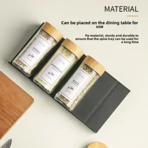 Adjustable Spice Drawer Organizer in White or Black 11 S19f7e376713b4824ab1fb11e598163a8G