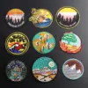 Circular Nature-Themed Patch Set of Nine