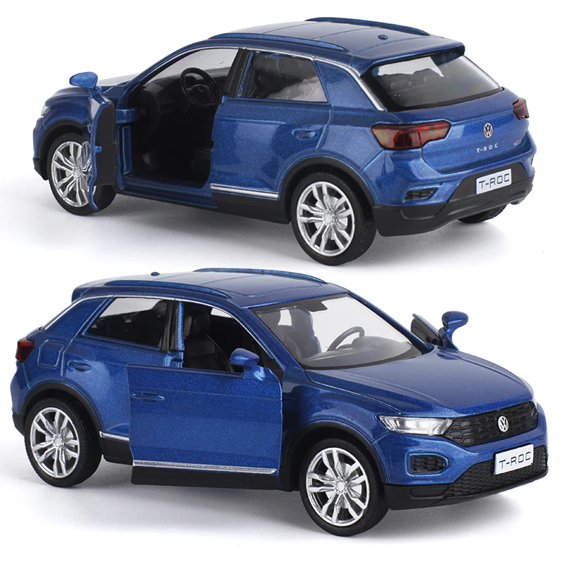 Blue Volkswagen T-Roc 1:36 Diecast Model 5 Blue Volkswagen T-Roc 1:36 Diecast Model - Image 5