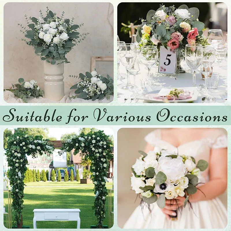 Artificial Eucalyptus Stems Set - 180 pcs 6 Artificial Eucalyptus Stems Set - 180 pcs - Image 6