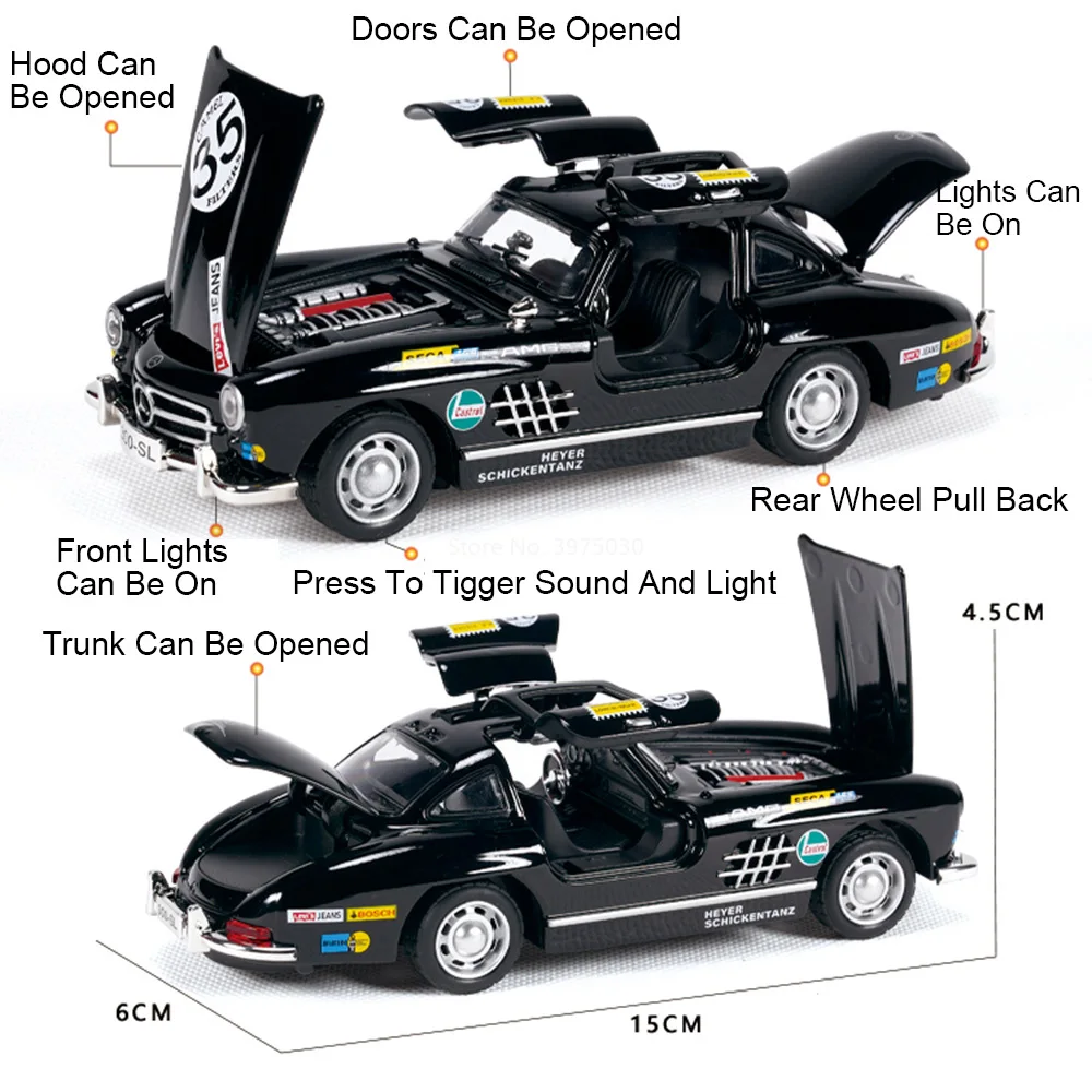 Mercedes-Benz 300SL Miniature Model 1:32 Scale 2 Mercedes-Benz 300SL Miniature Model 1:32 Scale - Image 2