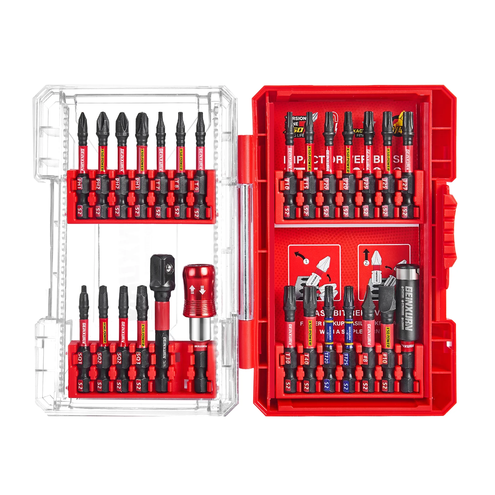 27-Piece Impact Screwdriver Bit Set with Case 1 27-Piece Impact Screwdriver Bit Set with Case