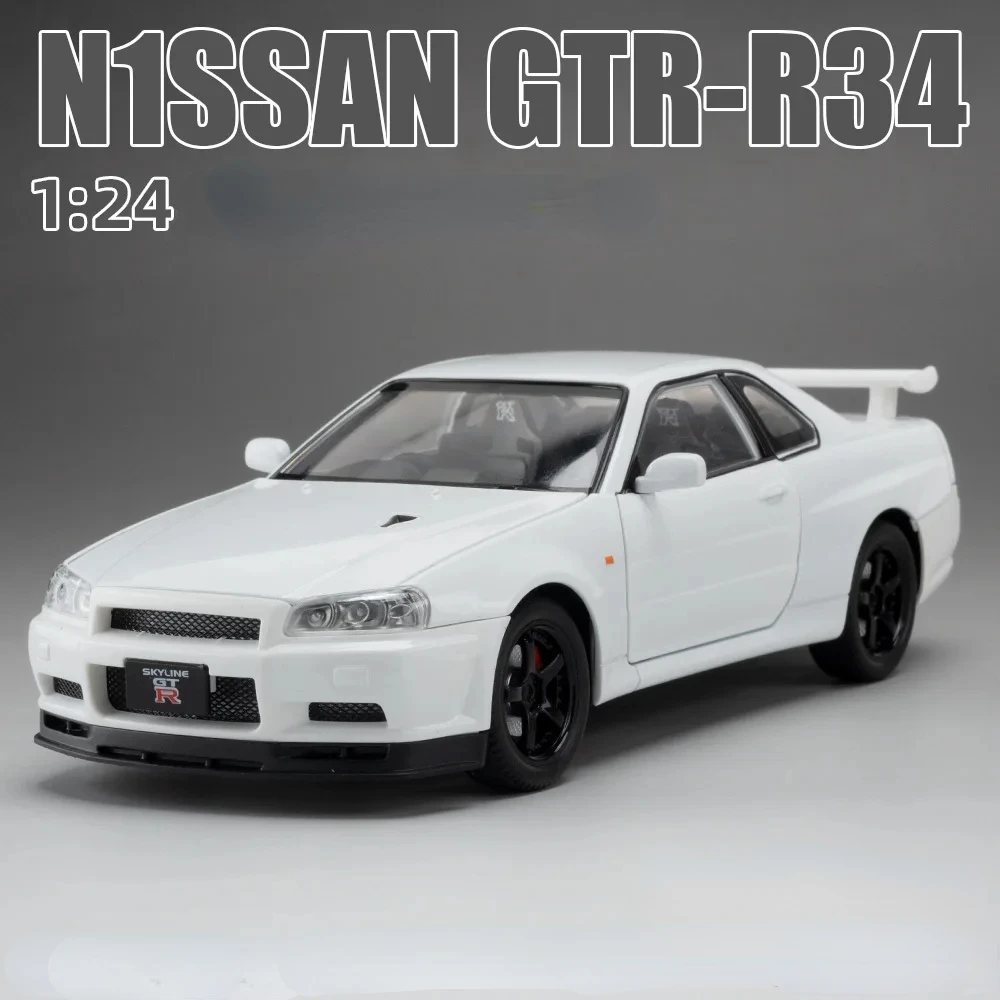 Nissan Skyline GTR R34 Diecast Model 1:24 Blue 9 Nissan Skyline GTR R34 Diecast Model 1:24 Blue - Image 9