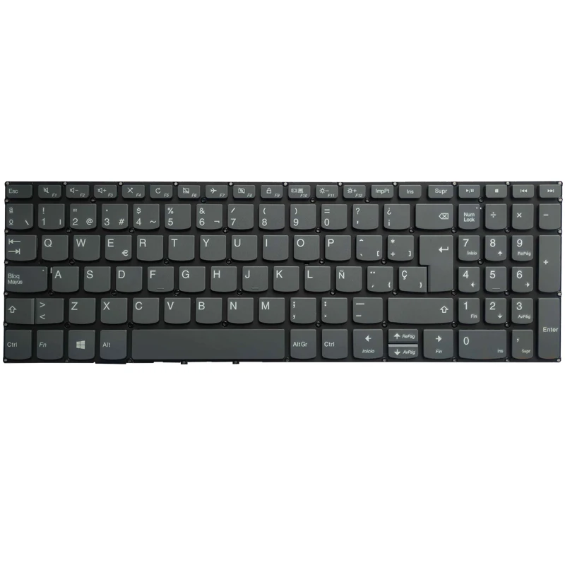Black Spanish Keyboard for Lenovo IdeaPad 330S Series 7 Black Spanish Keyboard for Lenovo IdeaPad 330S Series - Image 7