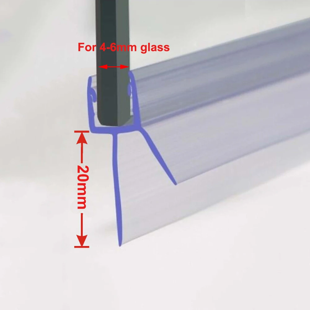 Transparent PVC Shower Seal Strip for Glass Doors 10 Transparent PVC Shower Seal Strip for Glass Doors - Image 10