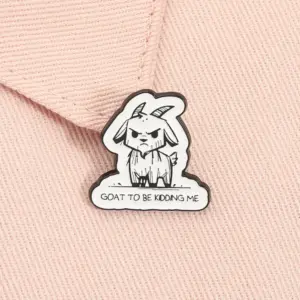 Playful Irritable Goat Brooch in Alloy 10 S1b05121fc54549169d826d311ed18eeaV