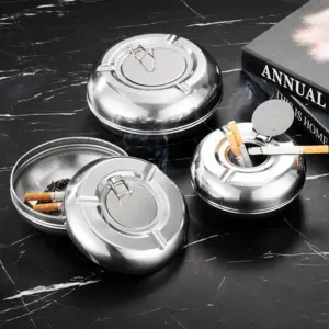 Modern Stainless Steel Windproof Ashtray 10 S1b05bb912f5c459c8b706cfa990b499dz