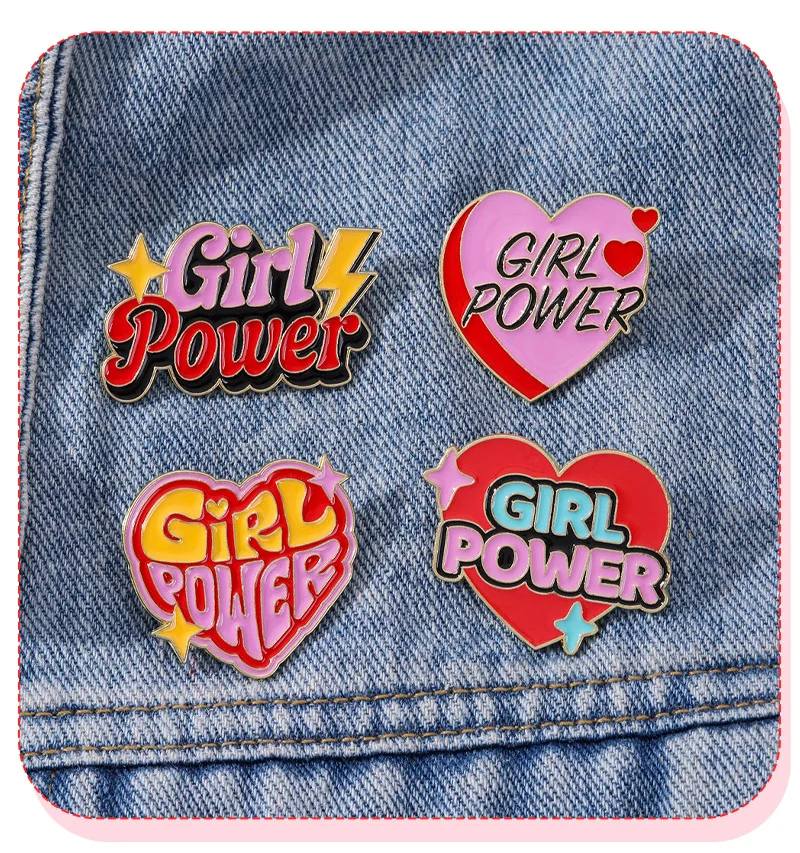 Girl Power Metal Badge for Fashion Enthusiasts 5 Girl Power Metal Badge for Fashion Enthusiasts - Image 5