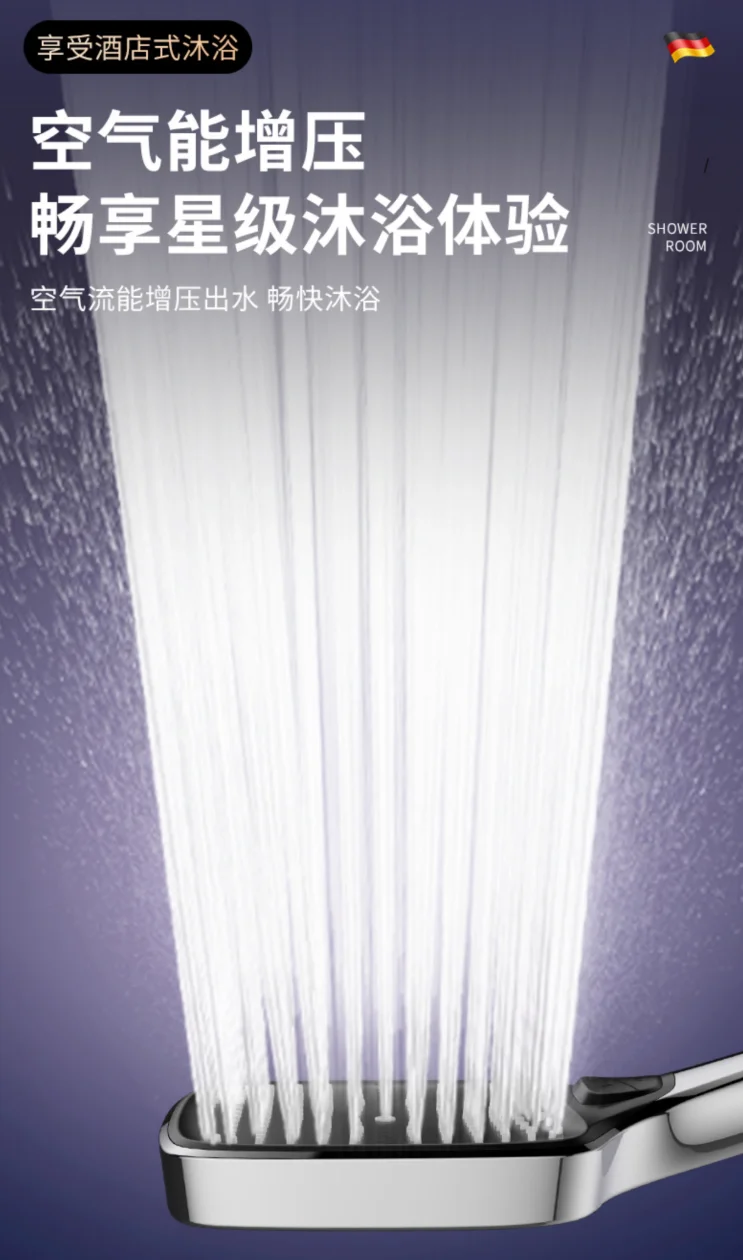 High-Pressure Rectangular Handheld Shower Head 5 High-Pressure Rectangular Handheld Shower Head - Image 5