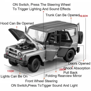 1:18 Scale UAZ Hunter Diecast Model Replica 10 S1b5973c6727a4f1b9f0e9c652c0254d3Z
