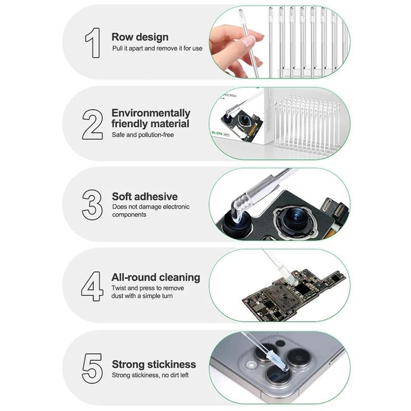 48-Pack Camera Lens Dust Removal Sticks 2 48-Pack Camera Lens Dust Removal Sticks - Image 2