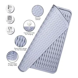 Silicone Drying Mat 20"x16" with Ripple Pattern 12 S1bd32292f8b4498aa4311d22e3a9a8c18