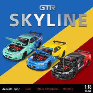 Nissan Skyline GTR R34 1:18 Diecast Model Blue 14 S1c0335a1a4d64e29a0ab7c606057aa0fZ
