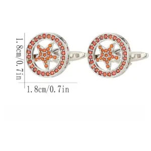 Five-Pointed Star Cufflinks in Alloy with Diamantes 10 S1c1f679f05e64e6a86054c70e7cfa4b9m