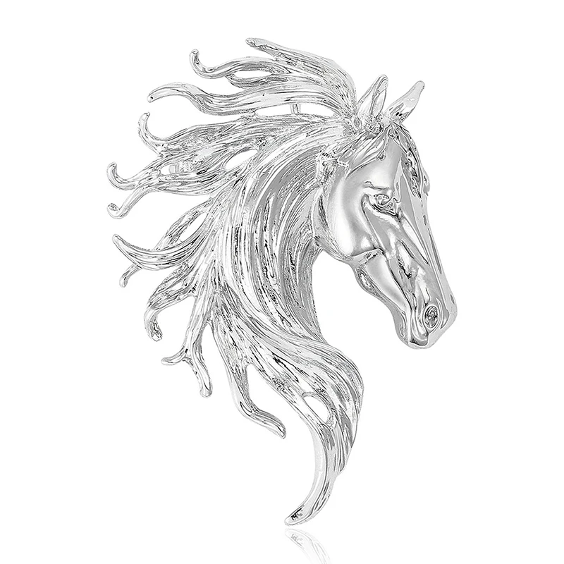 Horse-Shaped Brooch in Zinc Alloy 5 Horse-Shaped Brooch in Zinc Alloy - Image 5
